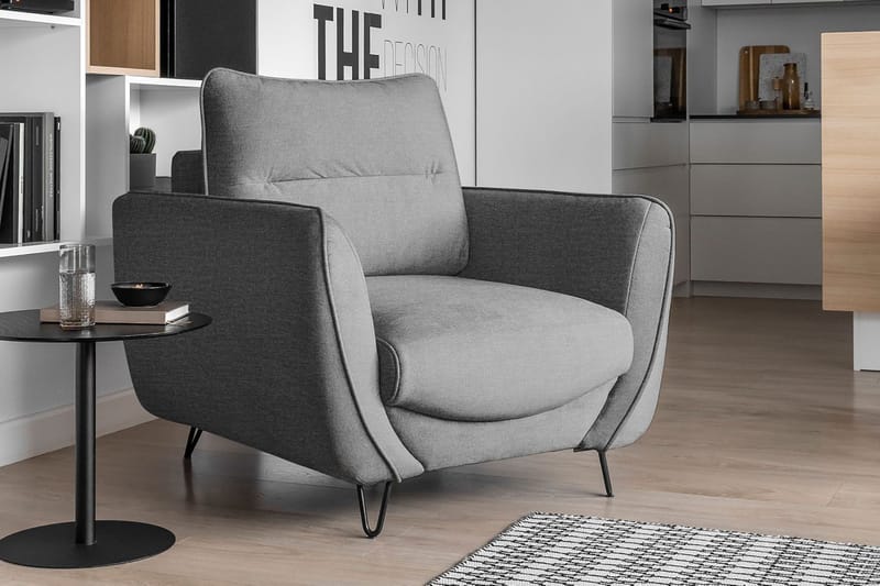 Nojatuoli Swentzel - Vaaleanharmaa - Huonekalut - Tuoli & nojatuoli - Nojatuoli & lepotuoli