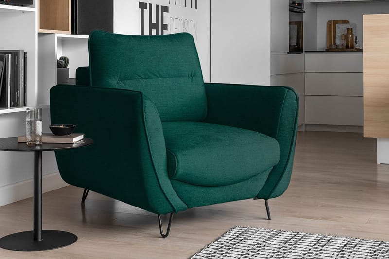 Nojatuoli Swentzel - Vihreä - Huonekalut - Tuoli & nojatuoli - Nojatuoli & lepotuoli