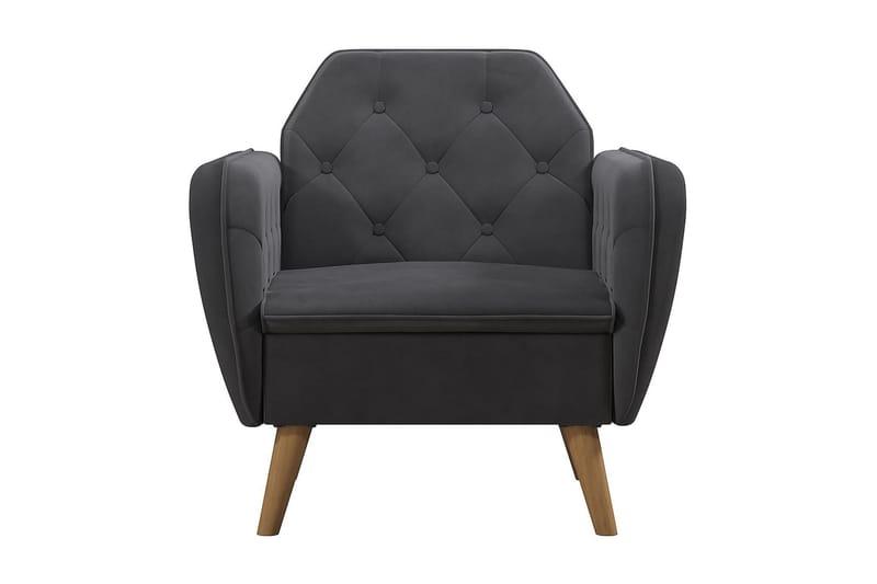 Nojatuoli Teresa Harmaa/Sametti - Novogratz - Huonekalut - Tuoli & nojatuoli - Nojatuoli & lepotuoli - Samettinojatuoli