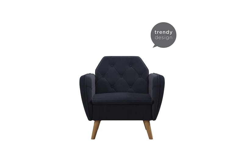 Nojatuoli Teresa Sametti/Sininen - Novogratz - Huonekalut - Tuoli & nojatuoli - Nojatuoli & lepotuoli - Samettinojatuoli