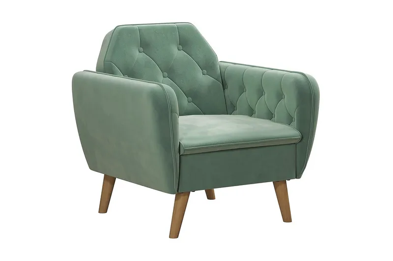 Nojatuoli Teresa Sametti/Vaaleanvihreä, Novogratz