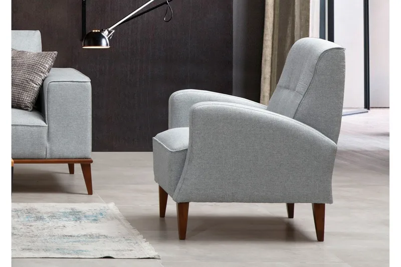 Nojatuoli Tomy Käsinojilla - Harmaa - Huonekalut - Tuoli & nojatuoli - Nojatuoli & lepotuoli