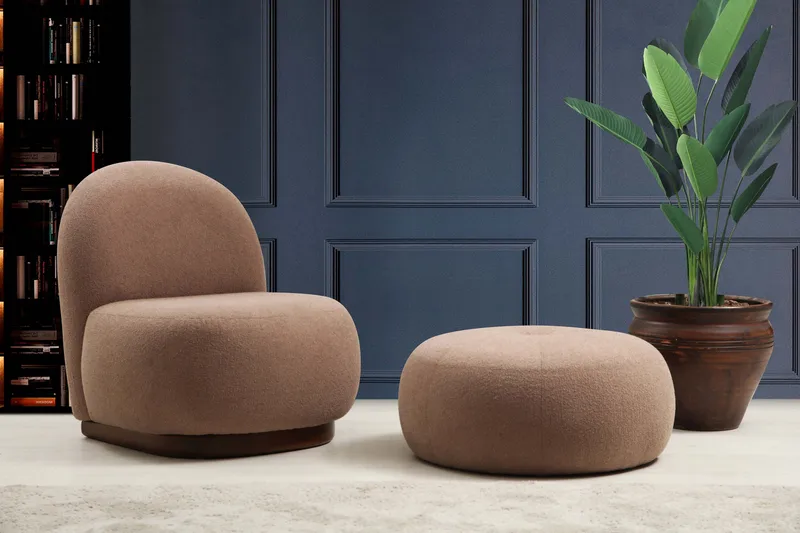 Nojatuoli Tumut - Ruskea - Huonekalut - Tuoli & nojatuoli - Nojatuoli & lepotuoli