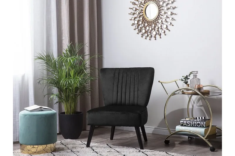 Nojatuoli Vaasa - Musta - Huonekalut - Tuoli & nojatuoli - Nojatuoli & lepotuoli