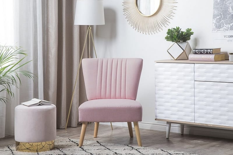 Nojatuoli Vaasa - Vaaleanpunainen - Huonekalut - Tuoli & nojatuoli - Nojatuoli & lepotuoli