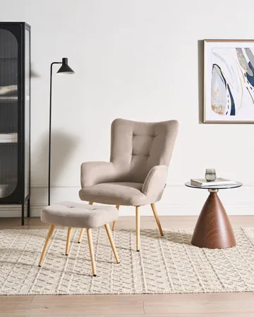 Nojatuoli Vejle - Beige - Huonekalut - Tuoli & nojatuoli - Nojatuoli & lepotuoli