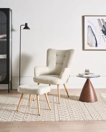 Nojatuoli Vejle - Vaalea beige - Huonekalut - Tuoli & nojatuoli - Nojatuoli & lepotuoli