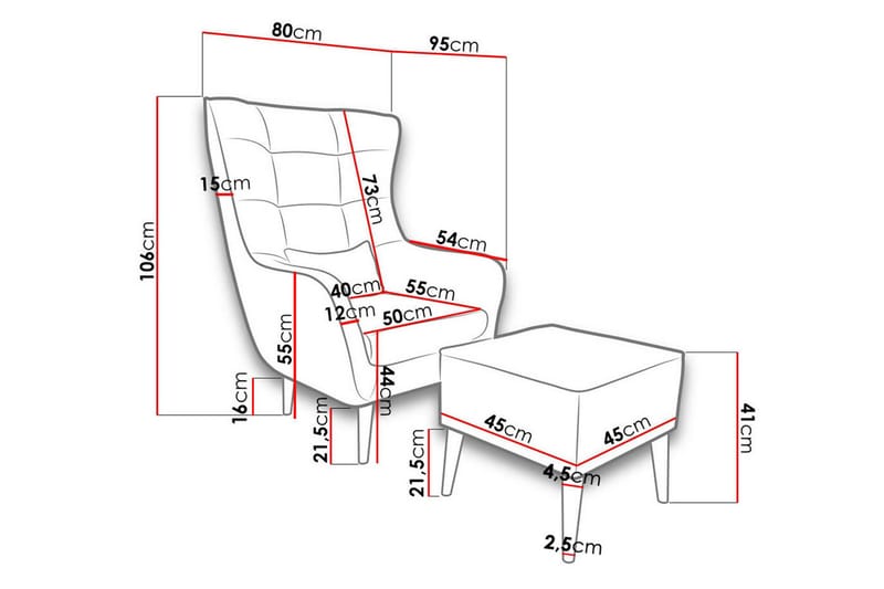 Nojatuoli - Vihreä - Huonekalut - Tuoli & nojatuoli - Nojatuoli & lepotuoli - Samettinojatuoli