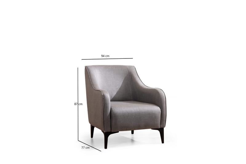 Nojatuoli Wangaratta - Harmaa - Huonekalut - Tuoli & nojatuoli - Nojatuoli & lepotuoli