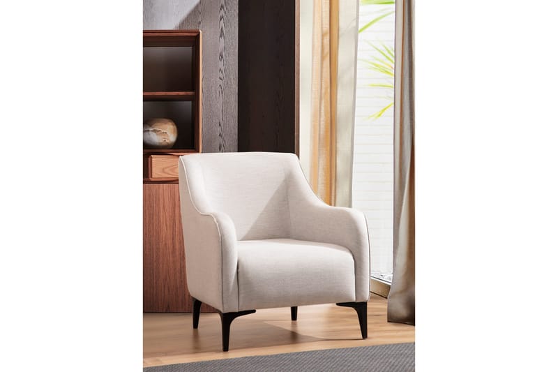 Nojatuoli Wangaratta - Offwhite - Huonekalut - Tuoli & nojatuoli - Nojatuoli & lepotuoli