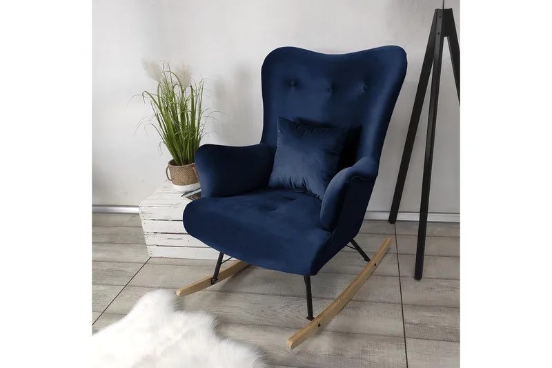 Nojatuoli Witolin - Sametti/Sininen - Huonekalut - Tuoli & nojatuoli - Nojatuoli & lepotuoli - Samettinojatuoli