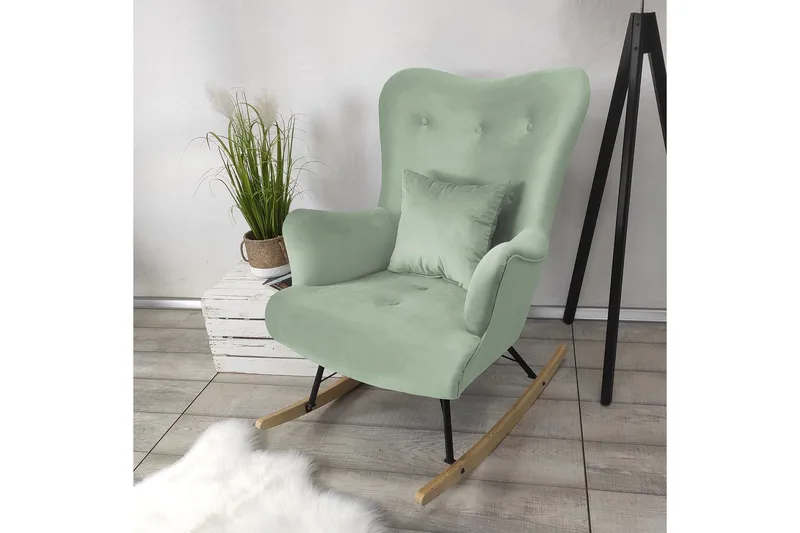 Nojatuoli Witolin - Sametti/Vihreä - Huonekalut - Tuoli & nojatuoli - Nojatuoli & lepotuoli - Samettinojatuoli