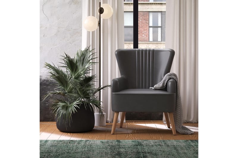 Nojatuoli Wynn Tummanharmaa - Dorel Home - Huonekalut - Tuoli & nojatuoli - Nojatuoli & lepotuoli