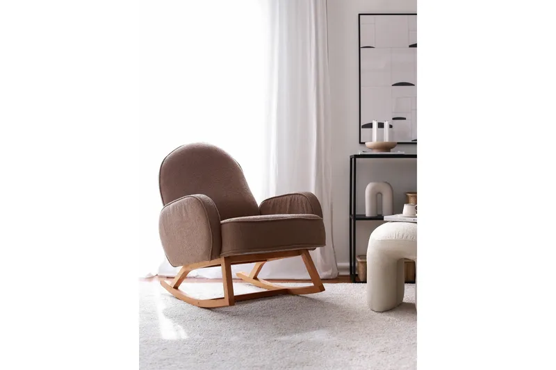 Nojatuoli Yoko - Ruskea - Huonekalut - Tuoli & nojatuoli - Pyörivät tuolit & keinutuoli