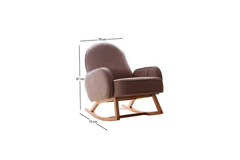 Nojatuoli Yoko - Ruskea - Huonekalut - Tuoli & nojatuoli - Pyörivät tuolit & keinutuoli