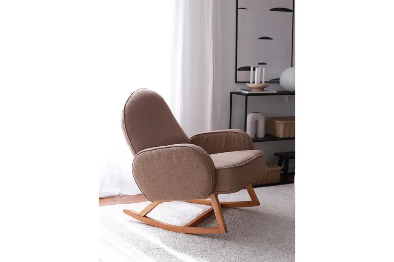 Nojatuoli Yoko - Ruskea - Huonekalut - Tuoli & nojatuoli - Pyörivät tuolit & keinutuoli