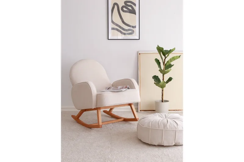 Nojatuoli Yoko - Valkoinen - Huonekalut - Tuoli & nojatuoli - Pyörivät tuolit & keinutuoli