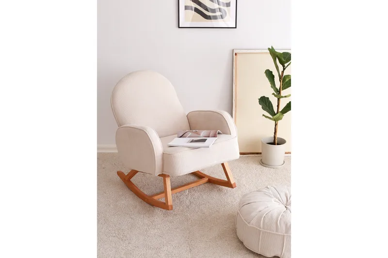 Nojatuoli Yoko - Valkoinen - Huonekalut - Tuoli & nojatuoli - Pyörivät tuolit & keinutuoli