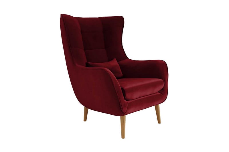 Nojatuoli - Punainen - Huonekalut - Tuoli & nojatuoli - Nojatuoli & lepotuoli - Samettinojatuoli
