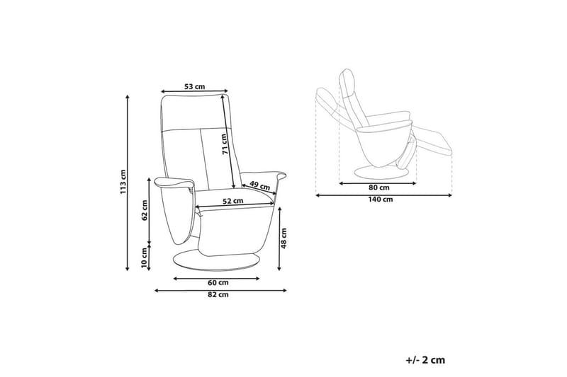 Nojatuoli Prime Tummabeige/Hopea - Tummabeige/Hopea - Huonekalut - Tuoli & nojatuoli - Nojatuoli & lepotuoli - Mekanismituoli