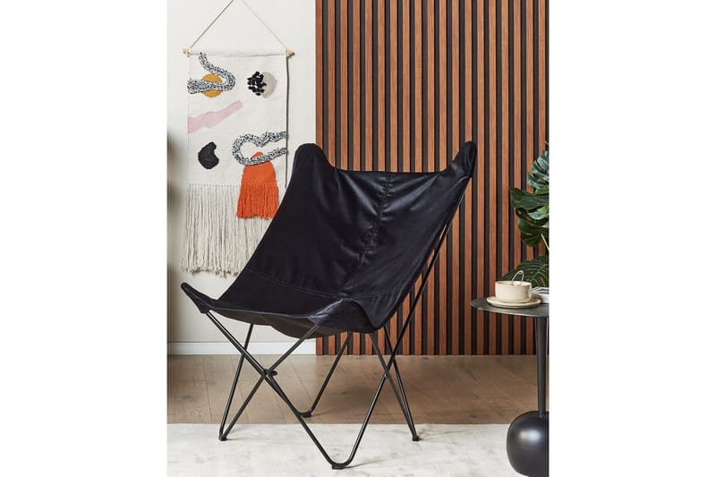 Nojatuoli Nybro - Musta/sametti - Huonekalut - Tuoli & nojatuoli - Nojatuoli & lepotuoli