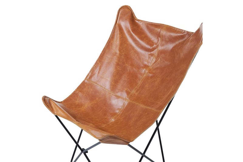 Nojatuoli Nybro - Ruskea, Musta/Keinonahka - Huonekalut - Tuoli & nojatuoli - Nojatuoli & lepotuoli