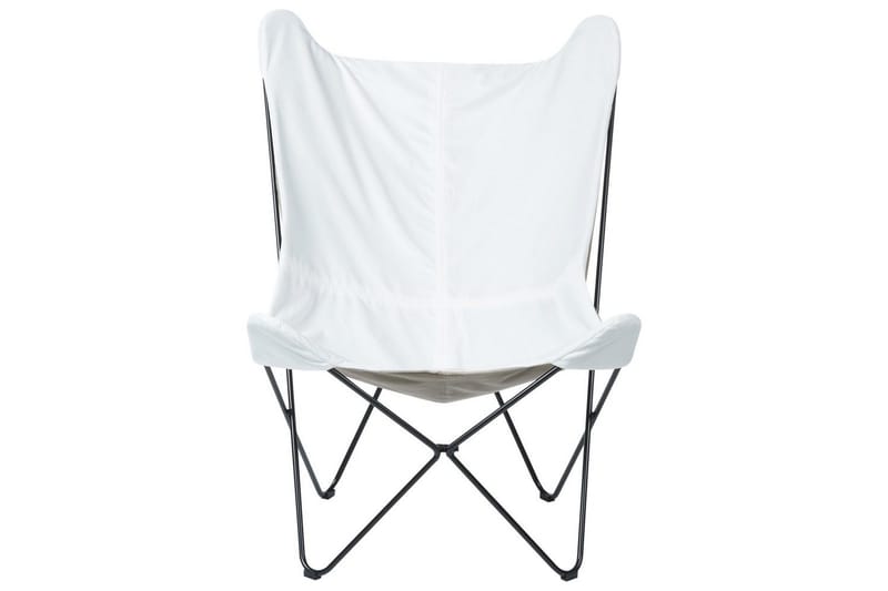 Nojatuoli Nybro - Valkoinen, Musta/Sametti - Huonekalut - Tuoli & nojatuoli - Nojatuoli & lepotuoli