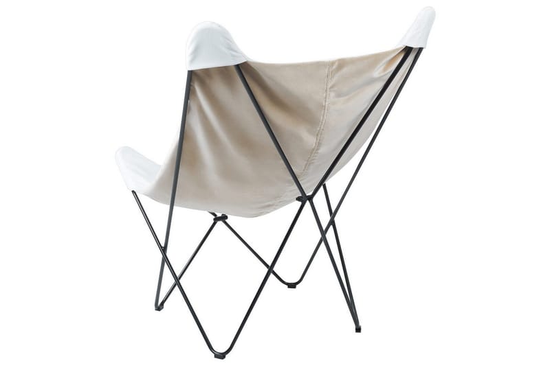 Nojatuoli Nybro - Valkoinen, Musta/Sametti - Huonekalut - Tuoli & nojatuoli - Nojatuoli & lepotuoli