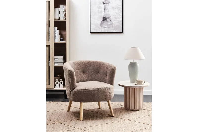 Nojatuoli Odenzen Ruskea/vaalea puu - Ruskea/vaalea puu - Huonekalut - Tuoli & nojatuoli - Nojatuoli & lepotuoli