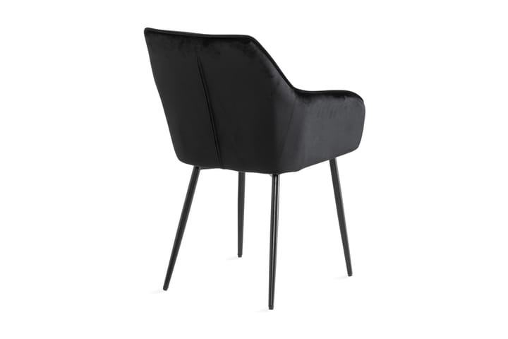 Nojatuoli Olingdal - Musta/Musta - Ruokapöydän tuolit - Meikkituoli - Käsinojallinen tuoli