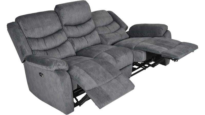 Olvani recliner-nojatuoli kankaasta, manuaalinen - Harmaa - Huonekalut - Tuoli & nojatuoli - Nojatuoli & lepotuoli - Mekanismituoli