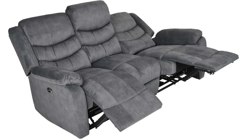 Olvani recliner-nojatuoli kankaasta, manuaalinen - Harmaa - Huonekalut - Tuoli & nojatuoli - Nojatuoli & lepotuoli - Mekanismituoli