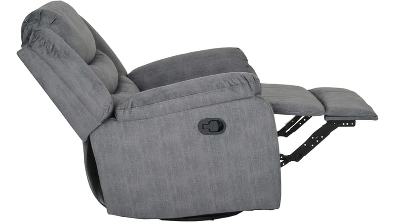 Olvani recliner-nojatuoli kankaasta, manuaalinen - Harmaa - Huonekalut - Tuoli & nojatuoli - Nojatuoli & lepotuoli - Mekanismituoli
