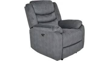 Olvani recliner-nojatuoli kankaasta, sähköinen - Harmaa - Huonekalut - Tuoli & nojatuoli - Nojatuoli & lepotuoli - Mekanismituoli