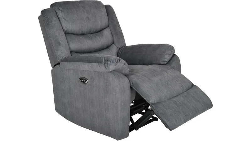 Olvani recliner-nojatuoli kankaasta, sähköinen - Harmaa - Huonekalut - Tuoli & nojatuoli - Nojatuoli & lepotuoli - Mekanismituoli