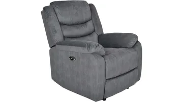 Olvani recliner-nojatuoli kankaasta, sähköinen - Harmaa - Huonekalut - Tuoli & nojatuoli - Nojatuoli & lepotuoli - Mekanismituoli