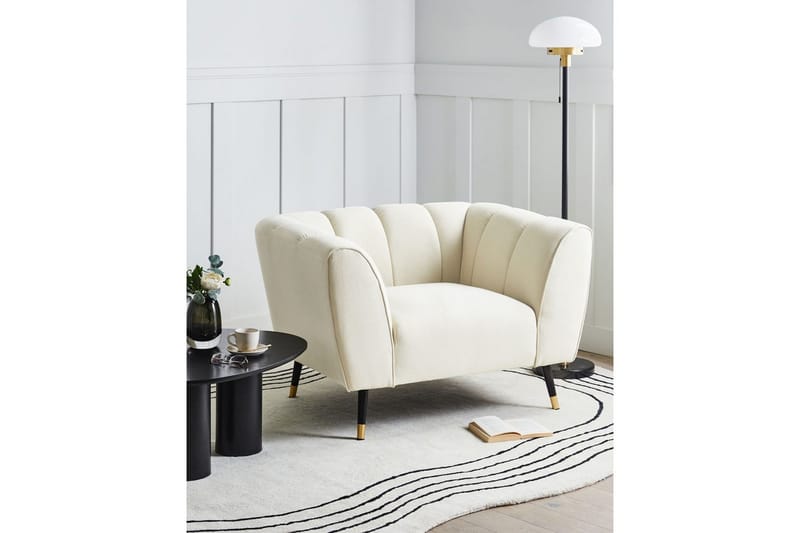 Nojatuoli Orsta - Beige, musta, kulta - Huonekalut - Tuoli & nojatuoli - Nojatuoli & lepotuoli