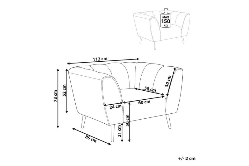 Nojatuoli Orsta - Sininen, musta, kulta - Huonekalut - Tuoli & nojatuoli - Nojatuoli & lepotuoli