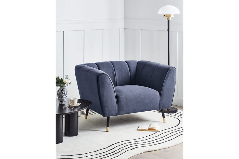 Nojatuoli Orsta - Sininen, musta, kulta - Huonekalut - Tuoli & nojatuoli - Nojatuoli & lepotuoli