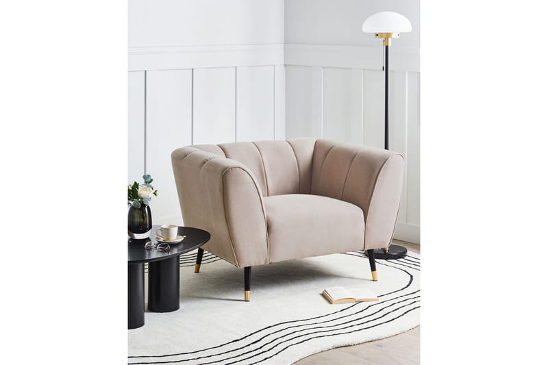 Nojatuoli Orsta - Taupe, musta, kulta - Huonekalut - Tuoli & nojatuoli - Nojatuoli & lepotuoli