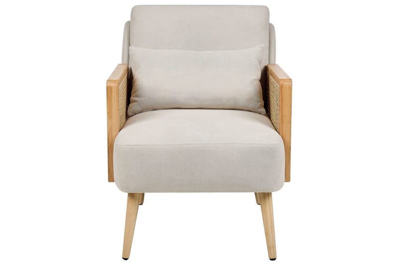 Nojatuoli Orum - Beige, vaalea puu - Huonekalut - Tuoli & nojatuoli - Nojatuoli & lepotuoli