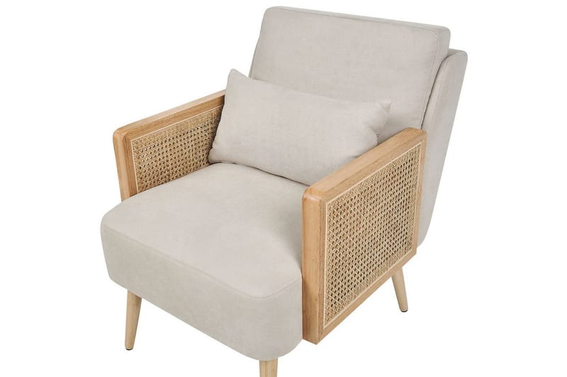 Nojatuoli Orum - Beige, vaalea puu - Huonekalut - Tuoli & nojatuoli - Nojatuoli & lepotuoli