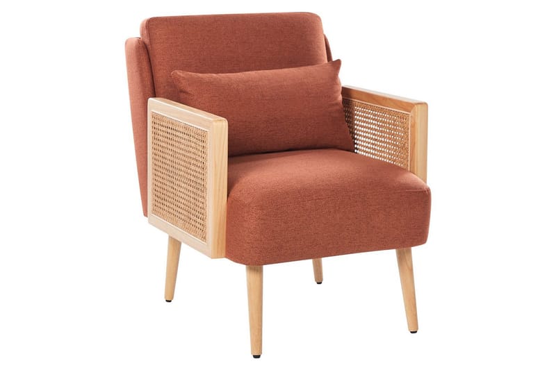 Nojatuoli Orum, Oranssi, vaalea puu