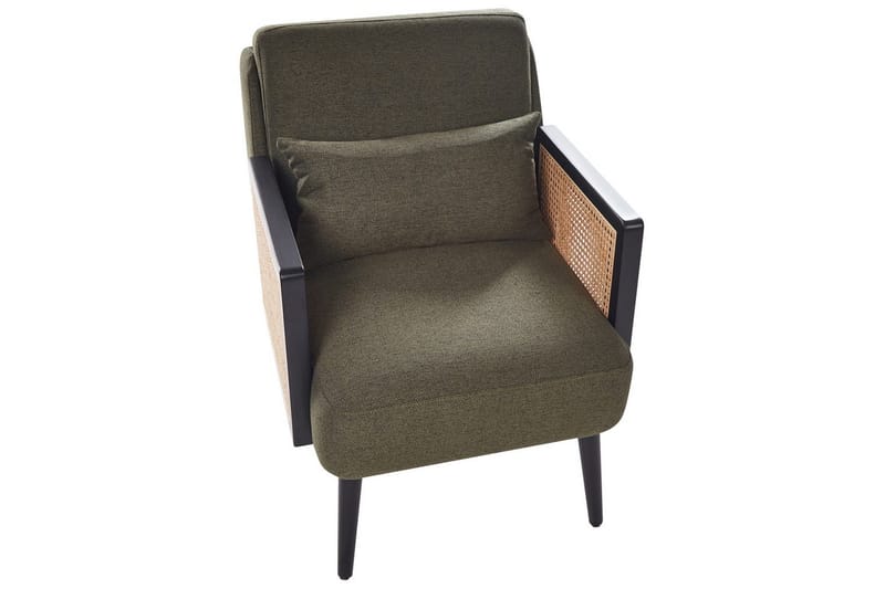 Nojatuoli Orum - Vihreä, vaalea puu, musta - Huonekalut - Tuoli & nojatuoli - Nojatuoli & lepotuoli