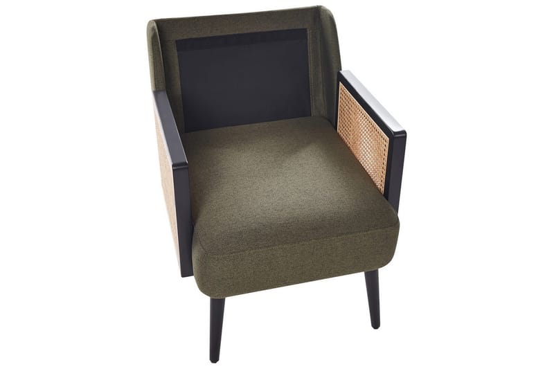 Nojatuoli Orum - Vihreä, vaalea puu, musta - Huonekalut - Tuoli & nojatuoli - Nojatuoli & lepotuoli