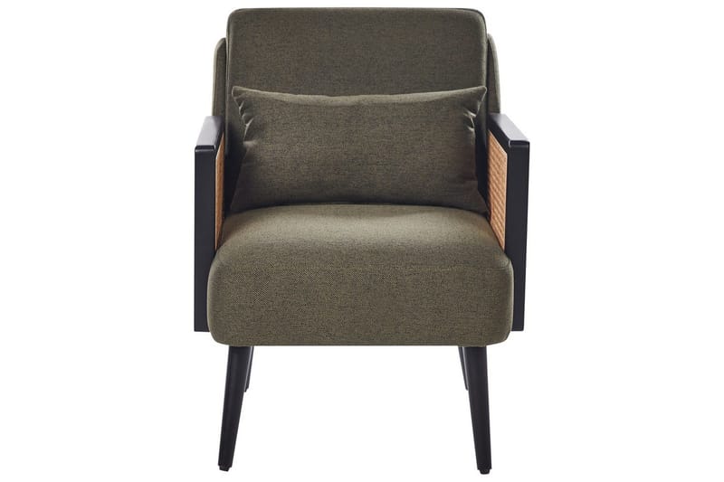 Nojatuoli Orum - Vihreä, vaalea puu, musta - Huonekalut - Tuoli & nojatuoli - Nojatuoli & lepotuoli