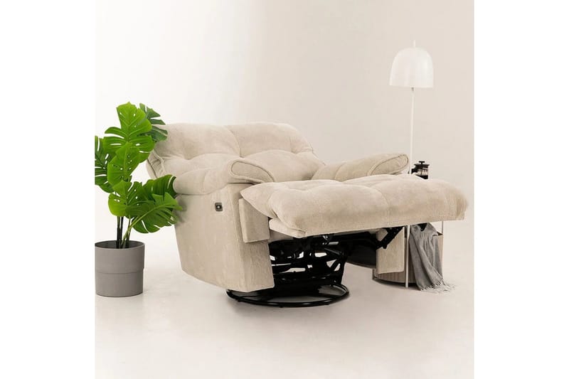 Osmara Sähköinen recliner-nojatuoli - Kermanvalkoinen - Huonekalut - Tuoli & nojatuoli - Nojatuoli & lepotuoli - Mekanismituoli