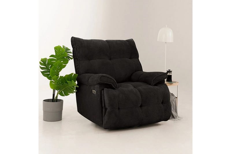 Osmara Sähköinen recliner-nojatuoli - Musta - Huonekalut - Tuoli & nojatuoli - Nojatuoli & lepotuoli - Makuutuoli & divaanituoli