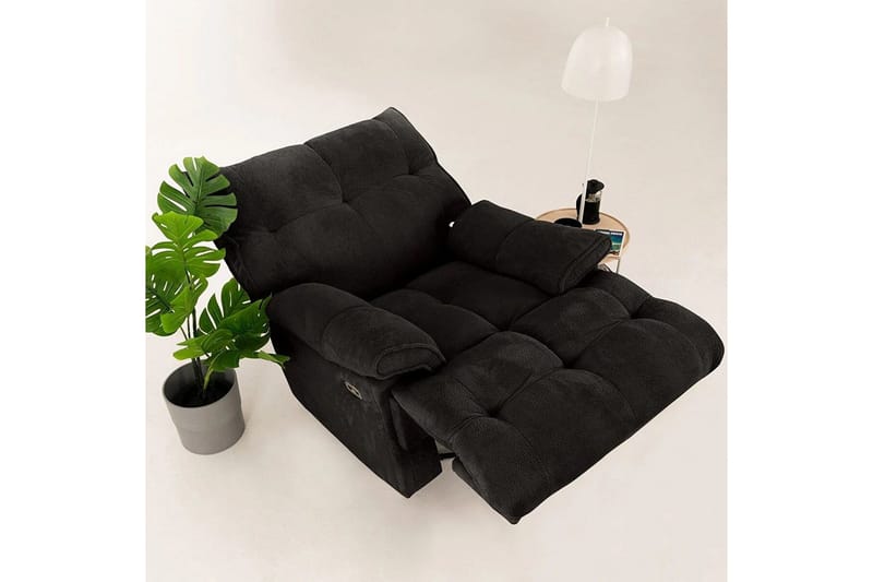 Osmara Sähköinen recliner-nojatuoli - Musta - Huonekalut - Tuoli & nojatuoli - Nojatuoli & lepotuoli - Makuutuoli & divaanituoli