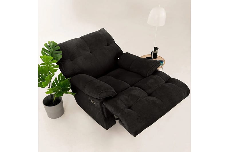 Osmara Sähköinen recliner-nojatuoli - Musta - Huonekalut - Tuoli & nojatuoli - Nojatuoli & lepotuoli - Makuutuoli & divaanituoli